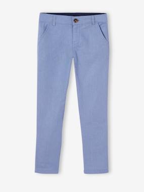 Pantalon garçon cérémonie chino en coton/lin - vertbaudet enfant Pantalon garçon cérémonie chino en coton/lin - vertbaudet enfant