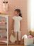 Chemise de nuit en maille côtelée 'cerises' + legging uni fille rose nude - vertbaudet enfant 