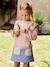 Jupe en denim matelassé fille poches imprimées fleurs double stone - vertbaudet enfant 