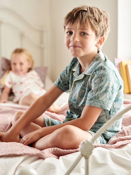 Pyjamas with Jungle Print, for Boys sage green - vertbaudet enfant 