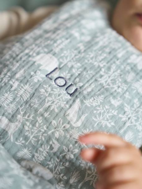 Sleeveless Baby Sleep Bag in Cotton Gauze, by CLAIRIÈRE sage green - vertbaudet enfant 