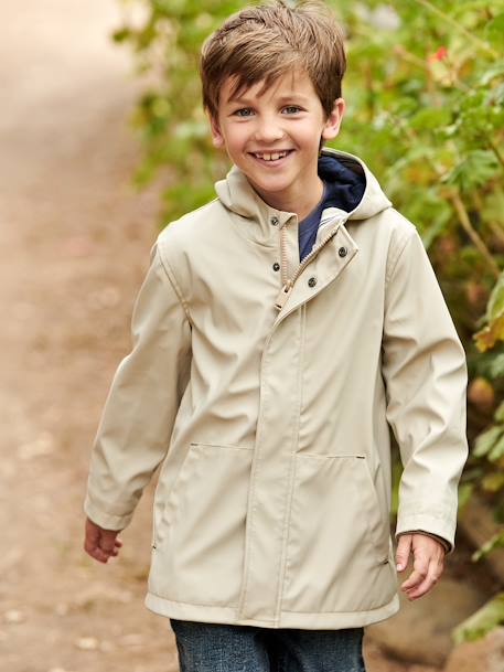 Rubber Raincoat for Boys beige - vertbaudet enfant 