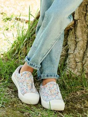 Elasticated Canvas Trainers for Girls - vertbaudet enfant Shoes-Girls Footwear-Elasticated Canvas Trainers for Girls