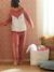 Fox Pyjamas in Velour for Girls PINK DARK SOLID WITH DESIGN - vertbaudet enfant 