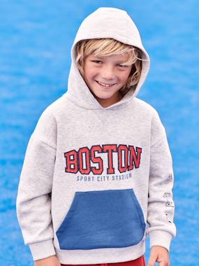 Boys-Sportswear-Sports Sweatshirt with Team Boston Motif for Boys