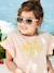 Short Sleeve T-Shirt with Message in Puff Ink & Ruffles, for Girls pale pink - vertbaudet enfant 