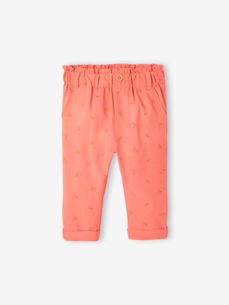 Fluid Trousers for Babies caramel+coral - vertbaudet enfant 