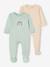 Pack of 2 Rainbow Sleepsuits in Interlock Fabric for Baby Boys aqua green - vertbaudet enfant 