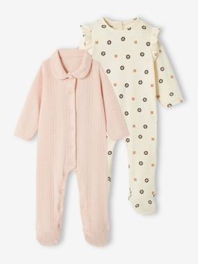 -Pack of 2 Sleepsuits for Babies