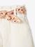 Short bébé fille en gaze de coton ceinture imprimée abricot+écru+rose bonbon - vertbaudet enfant 