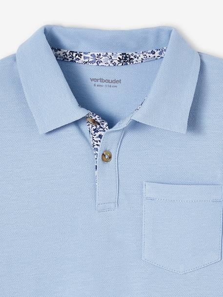 Polo Shirt in Piqué Knit & Bermuda Shorts Ensemble for Boys navy blue+sky blue - vertbaudet enfant 
