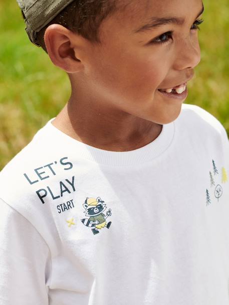 Fun Geocaching Interactive T-Shirt for Boys white - vertbaudet enfant 