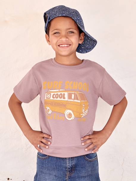 T-Shirt with Van Motif for Boys lavender - vertbaudet enfant 