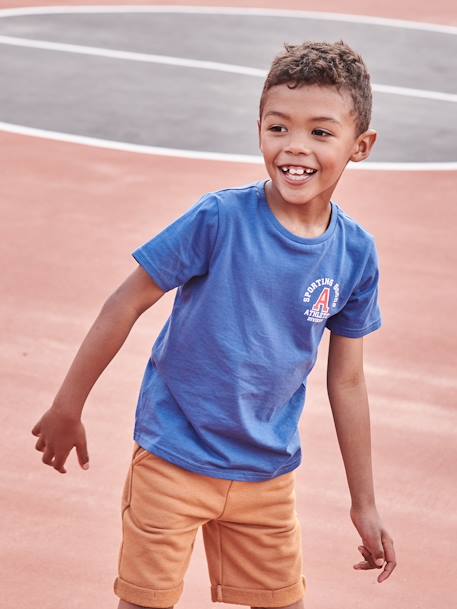 T-shirt team sport Basics garçon bleu roi+gris chiné - vertbaudet enfant 