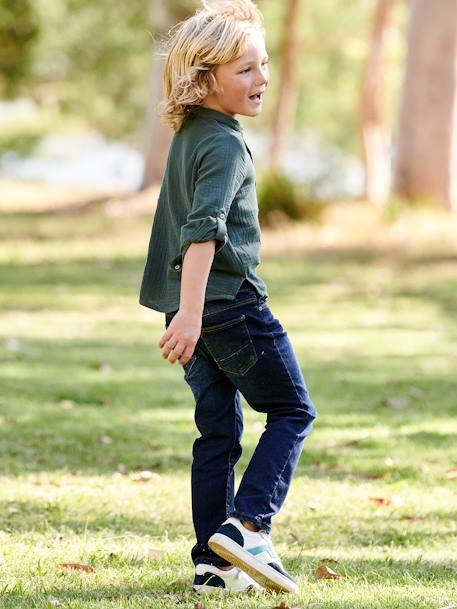 Jean garçon droit morphologique FIN DENIM BRUT+STONE - vertbaudet enfant 