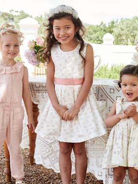 Girls-Occasion Wear Dress with Floral Print, for Girls