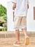 Bermuda garçon cérémonie en coton/lin beige+beige clair+bleu+marine foncé+vert sauge - vertbaudet enfant 