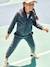 Sweat fille zippé à capuche sport bleu - vertbaudet enfant 