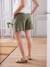 Short-bermuda de grossesse coton effet lin olive - vertbaudet enfant 