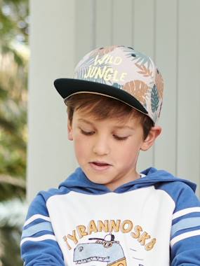 Boys-Accessories-Winter Hats, Scarves & Gloves-Cap with "Wild Jungle" Print for Boys