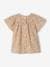 Blouse with Smocked Neckline & Short Sleeves for Babies white - vertbaudet enfant 