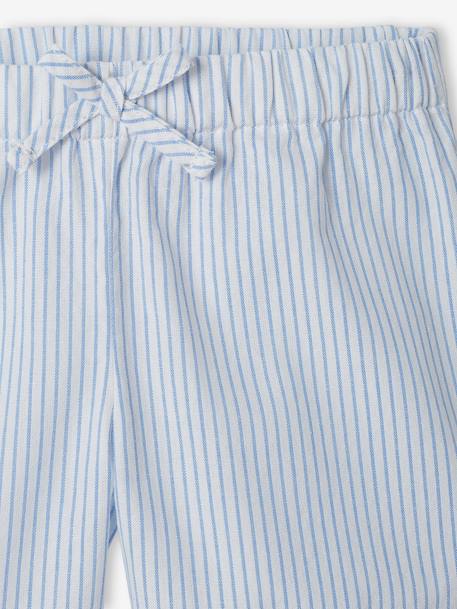 Striped Pyjamas for Girls striped blue - vertbaudet enfant 