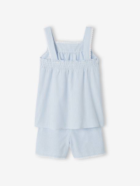 Striped Pyjamas for Girls striped blue - vertbaudet enfant 