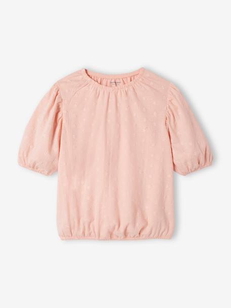 Openwork Blouse for Girls pale pink - vertbaudet enfant 