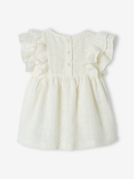 Broderie Anglaise Dress for Babies ecru - vertbaudet enfant 