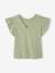 Fancy T-Shirt with Ruffles on the Sleeves, for Girls sage green - vertbaudet enfant 