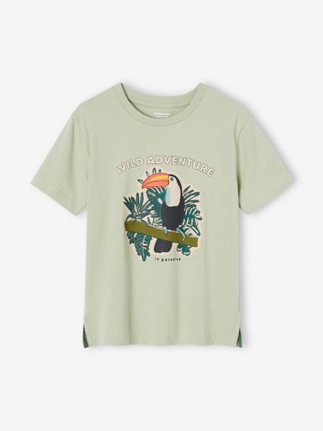 Tee-shirt motif toucan garçon vert sauge - vertbaudet enfant 
