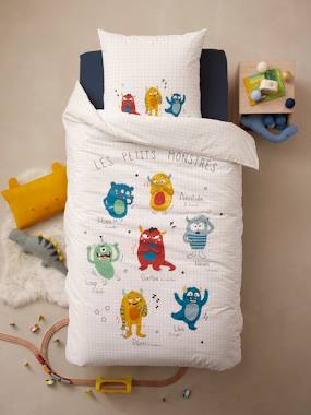 Bedding & Decor-Duvet Cover & Pillowcase Set for Children, Monsters