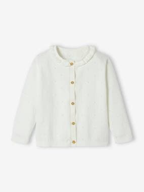 Baby-Jumpers, Cardigans & Sweaters-Cardigans-Cardigan with Collar for Babies