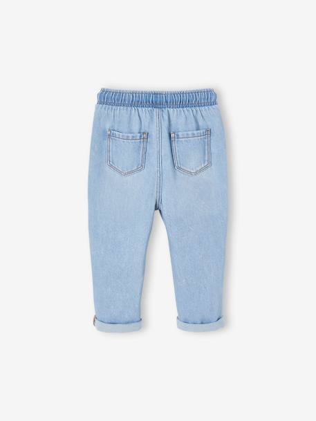 Denim Trousers, Elasticated Waistband, for Babies brut denim+double stone - vertbaudet enfant 