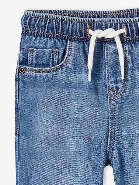 Denim Trousers, Elasticated Waistband, for Babies brut denim+double stone - vertbaudet enfant 