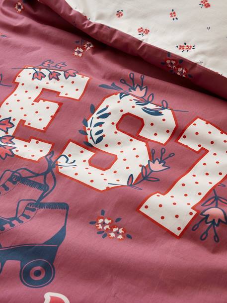 Duvet Cover + Pillowcase Set for Children, BFF WHITE MEDIUM SOLID WITH DESIGN - vertbaudet enfant 