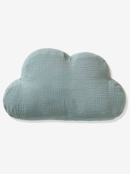 Cloud Cushion in Cotton Gauze grey blue+mustard+rosy+sage green - vertbaudet enfant 