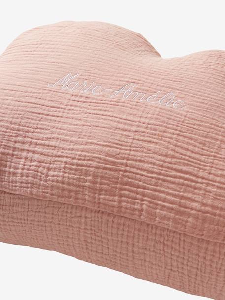 Cloud Cushion in Cotton Gauze cinnamon+ecru+grey blue+rosy+sage green - vertbaudet enfant 