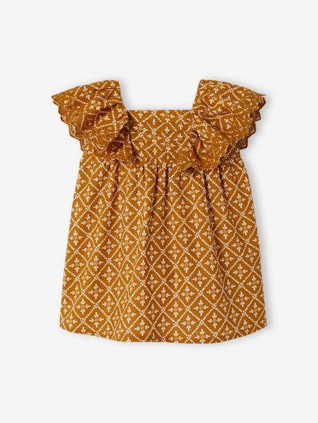 Dress with Ruffles for Babies caramel - vertbaudet enfant 