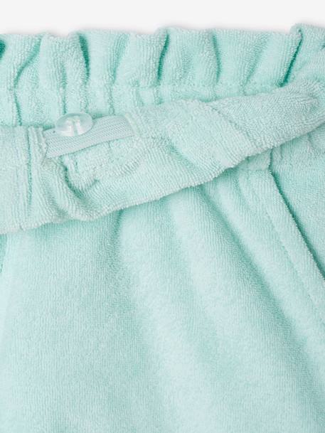Terry Cloth Shorts for Girls pale blue - vertbaudet enfant 
