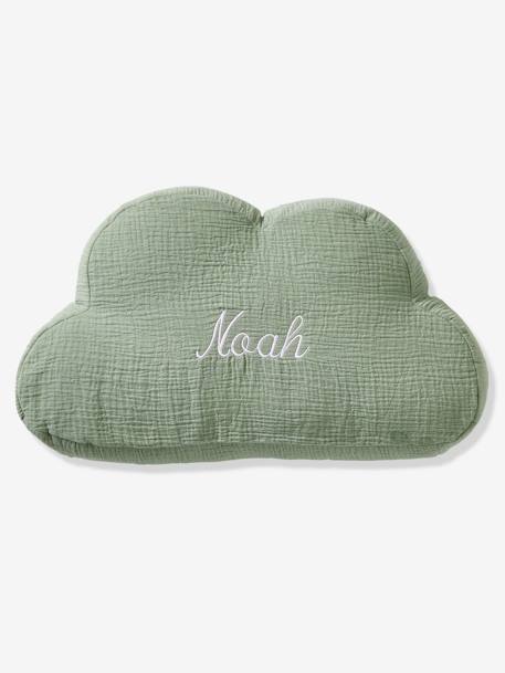 Cloud Cushion in Cotton Gauze cinnamon+ecru+grey blue+rosy+sage green - vertbaudet enfant 