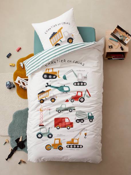 Parure enfant Magicouette Quel chantier ! blanc imprimé - vertbaudet enfant 