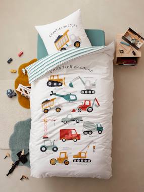 Bedding & Decor-Child's Bedding-Duvet Covers-Under Construction Duvet Set for Children, by Magicouette