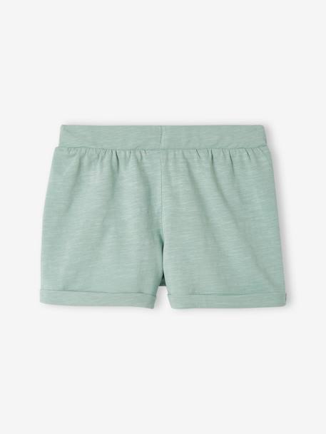 Lot de 2 shorts en jersey fille vert d'eau - vertbaudet enfant 