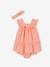 Broderie Anglaise Outfit: Dress, Bloomers & Headband coral - vertbaudet enfant 