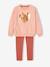 Sports Combo: Heart Sweatshirt & Techno Fabric Leggings for Girls peach - vertbaudet enfant 