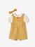 Ensemble 3 pièces bébé T-shirt, combinaison et bandeau personnalisable jaune pâle+vieux rose - vertbaudet enfant 