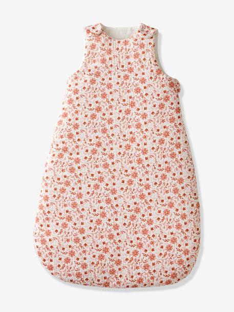 Sleeveless Baby Sleeping Bag, in Cotton Gauze, Happy Bohème printed pink - vertbaudet enfant 