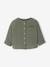 Chemise bébé col mao en gaze de coton personnalisable bleu électrique+écru+vert foncé - vertbaudet enfant 