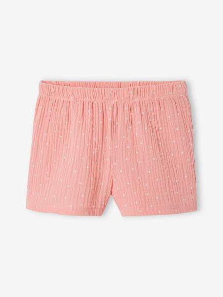 Pink Flamingo Pyjamas in Pure Cotton Gauze, for Girls rose - vertbaudet enfant 